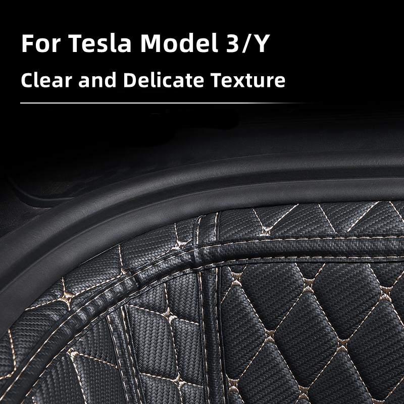 For Tesla Model 3 / Y 2020-2023 Front Rear Trunk Mat Car Leather Trunk Storage Pad Bottom Protector Pad Car Interior Decoration 155d8