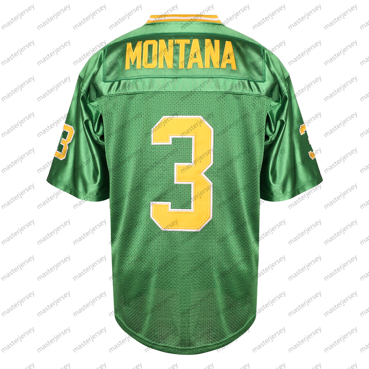 #3 MONTANA Comfy V-Neck Football Jerseys Men Mesh Embroidery For Training And Competition Breathable Moisture-Wicking Short Sleeve Top for Active Jers