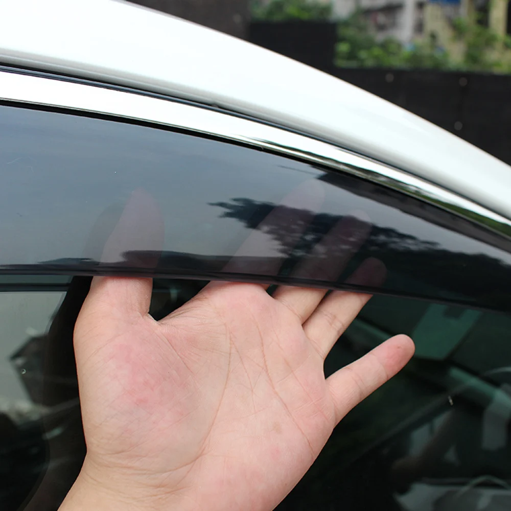 For NISSAN Patrol Y62 Armada 2010-2019 Auto Car Window Sun Rain Shade Visors Shield Shelter Protector Cover Trim Frame Sticker