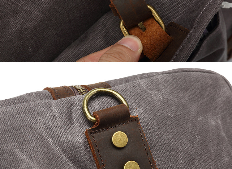 Wax Canvas Duffel bag travel bag casual man bag single shoulder messenger travel bag ea571