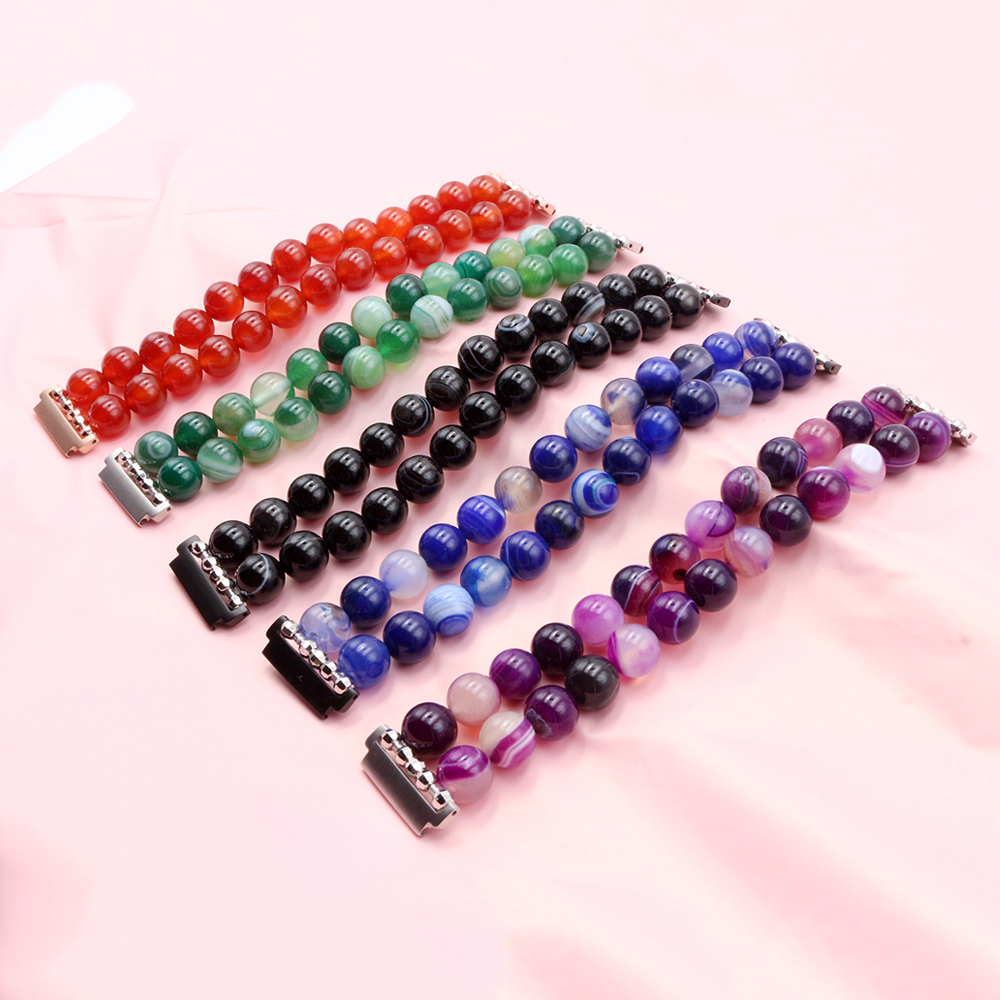 Beaded Bracelet for Amazfit GTS mini e GTR mm Bip pro Agate Strap Jewelry Wrist Band 5