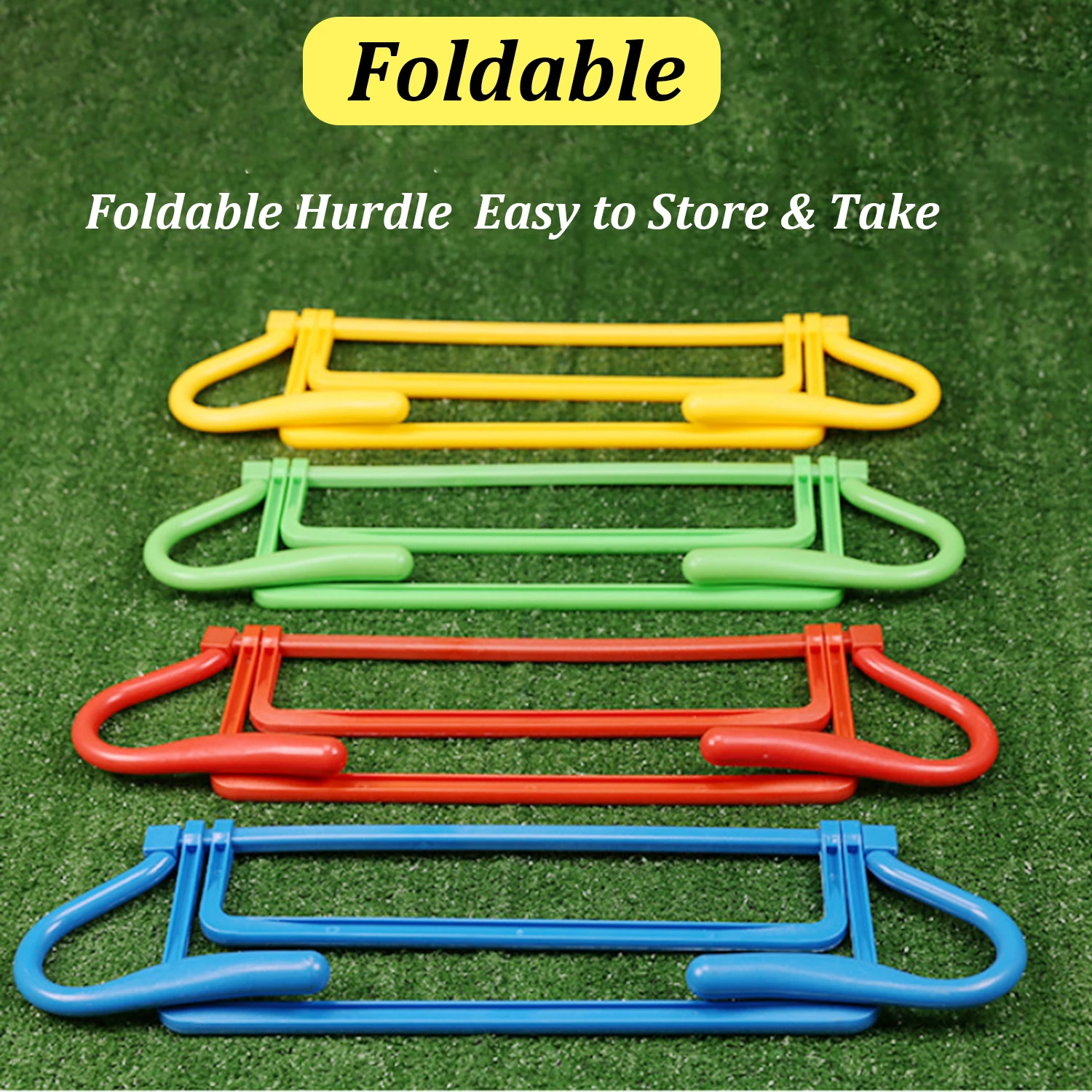 Adjustable Height Hurdle Foldable Soccer Obstacle Racks for Agility Speed Training Soccer Equipment Outdoor Exercise Ladder Rack