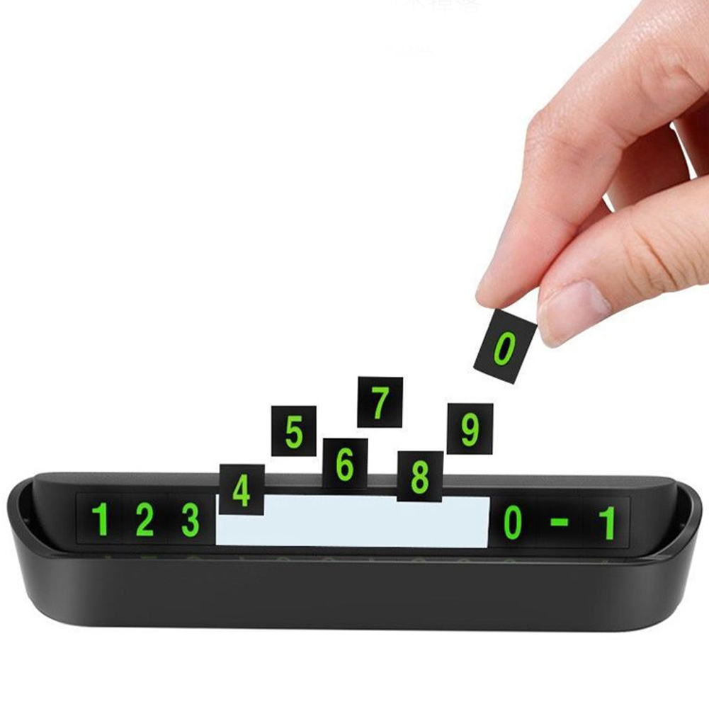 Luminous Car Temporary Parking Magnetic Phone Hidden Telephone Number Plate Park Card Stop Auto Accessories