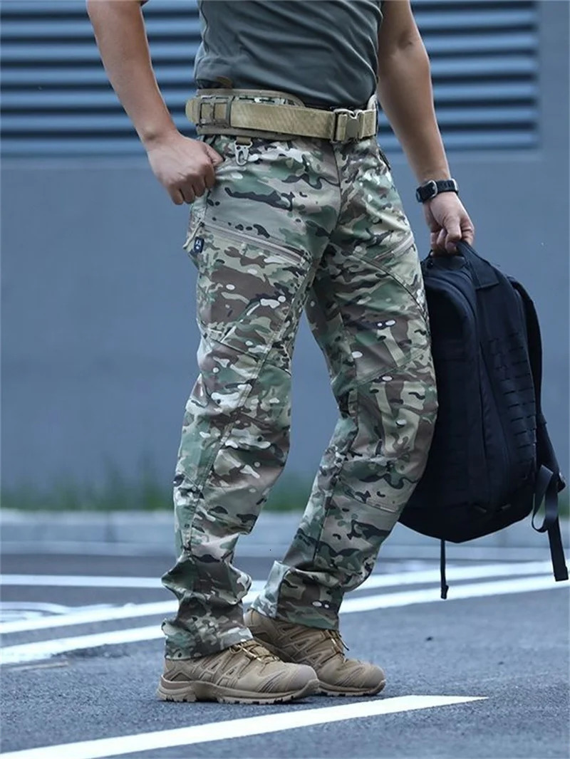Tactical pants Mens slimfit army fan training Waterproof spring and fall outdoor overalls assault 241112