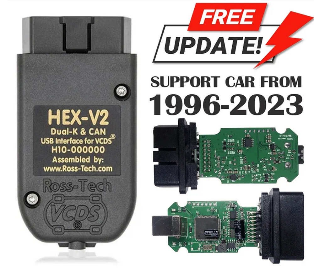 V2 Unlimited VINs VCDS Diagnostic Tool Until 2023 VAG HEX V2 Hardware Interface FOR VW AUDI Skoda Seat