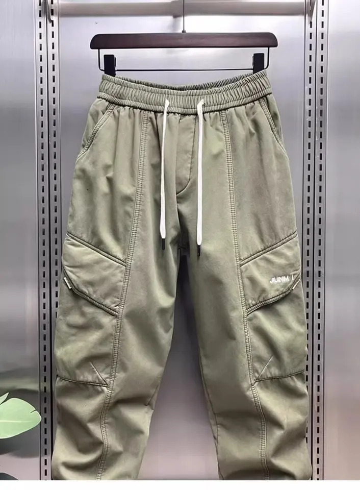 autumn and winter cargo pants mens trend handsome retro loose bunched feet leisure outdoor sports 241112