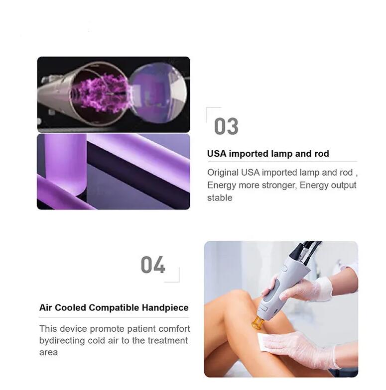 New Optical fiber hair removal laser 1064 755 long pulse nd yag laser hair removal machine alexandrite Laser Skin Rejuvenation beauty machine Two year