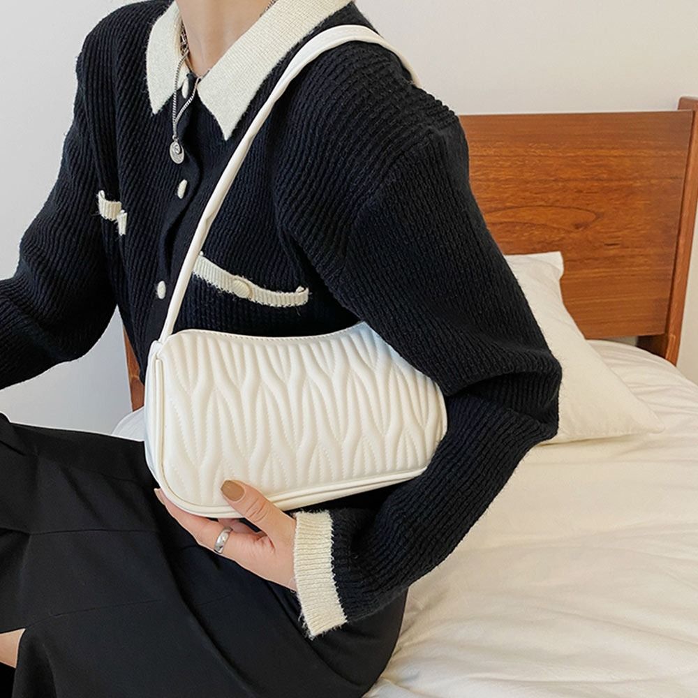 Fashion Women Handbag PU Leather Shoulder Bags Female Casual Solid Color Messenger Bag for Women Luxury Underarm Bag