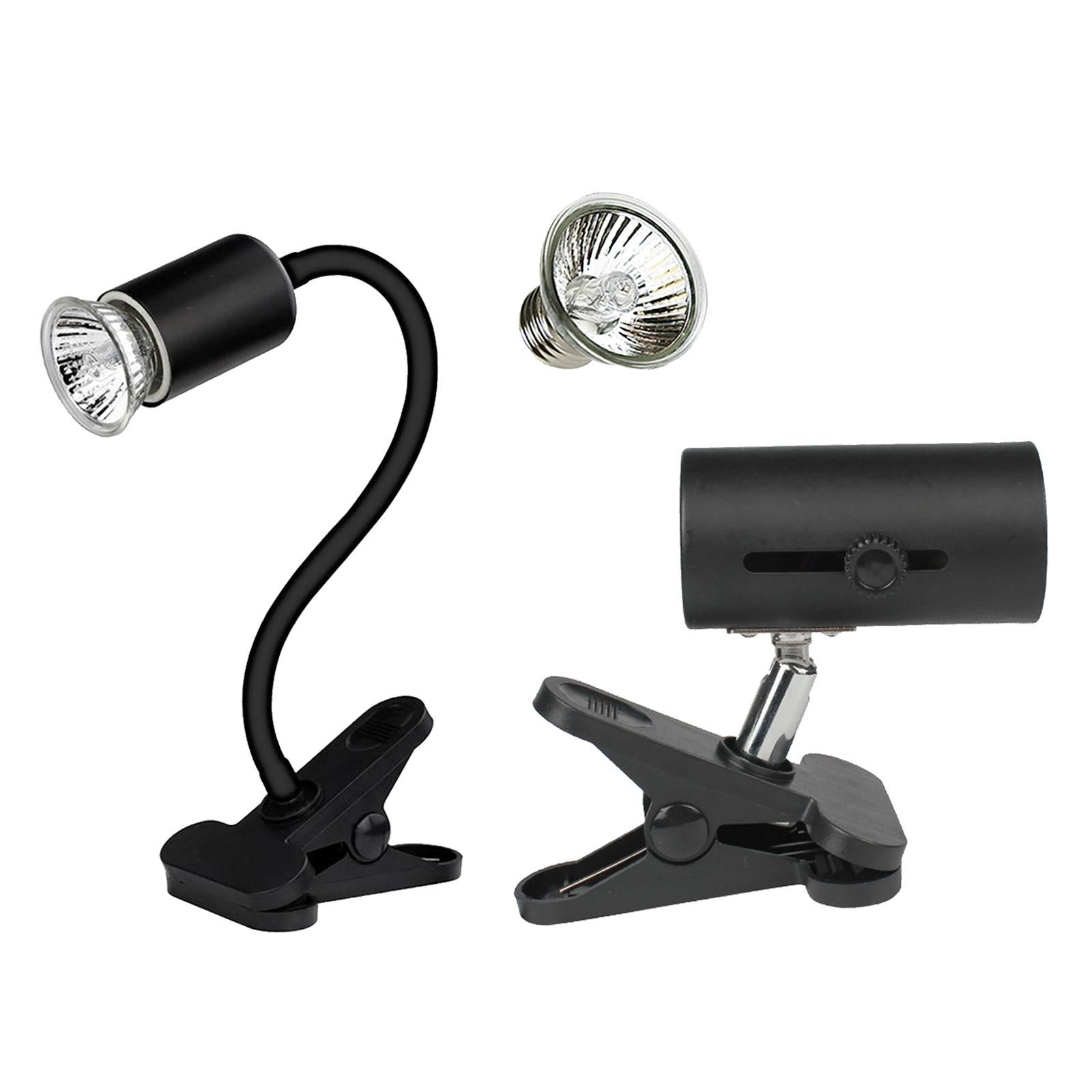 Reptile Heating Lamp, Aquarium Reptile Thermal Reflector, UVA UVB Rotating Clip