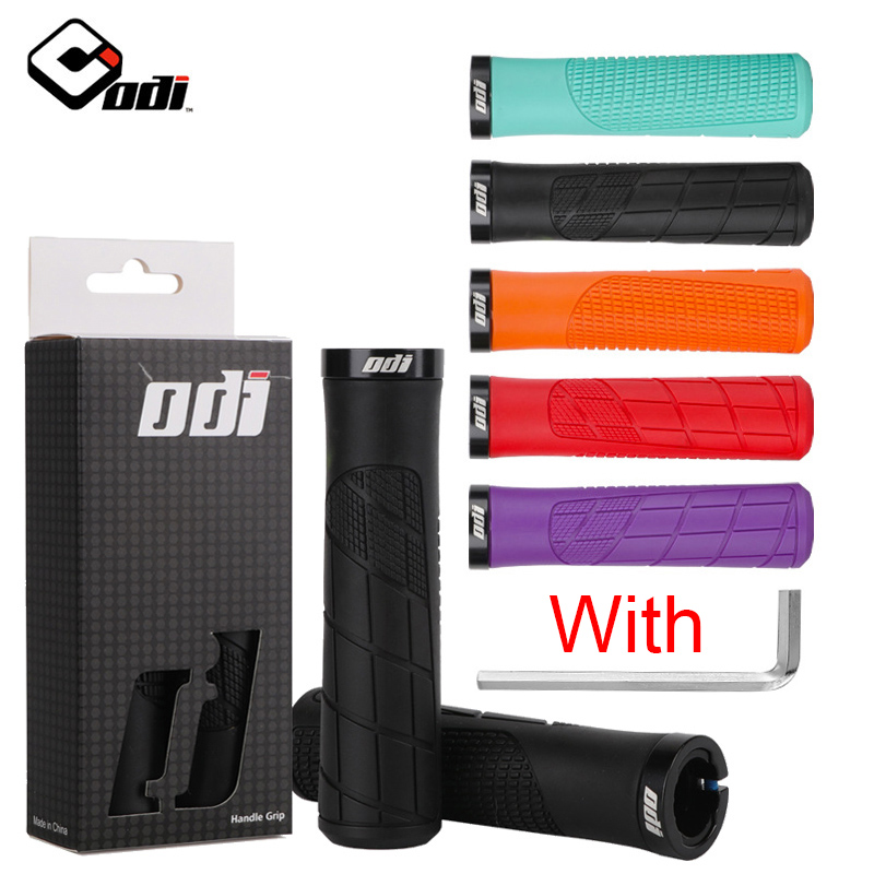 1 Pair ODI Mountain Bike Handlebar Grip Soft Rubber MTB Grips Anti-skid Comfortable Lockable Bicycle Grips Ultralight Bike Parts