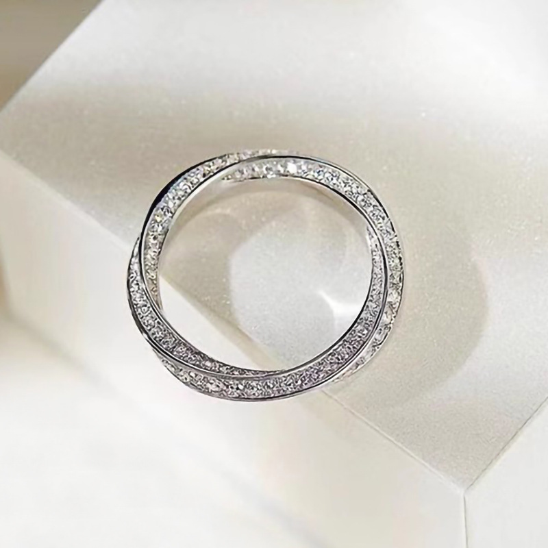 Wedding Rings Classic Fashion Engagement Rings 925 Sterling Silver Diamond Rings Women's White Gold Crystal Rings Solitaire Rings Luxury Jewelry