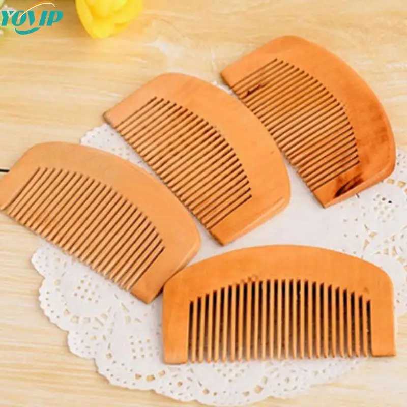 Wooden comb small comb barber comb smooth hair portable female hair styling tool barber accessories W241112