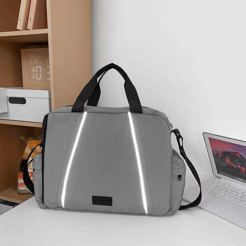 Travel Bag Spring Large Capacity Sports Fitness Bag Reflective Strip Trendy Mens and Womens Handheld Yoga Bag