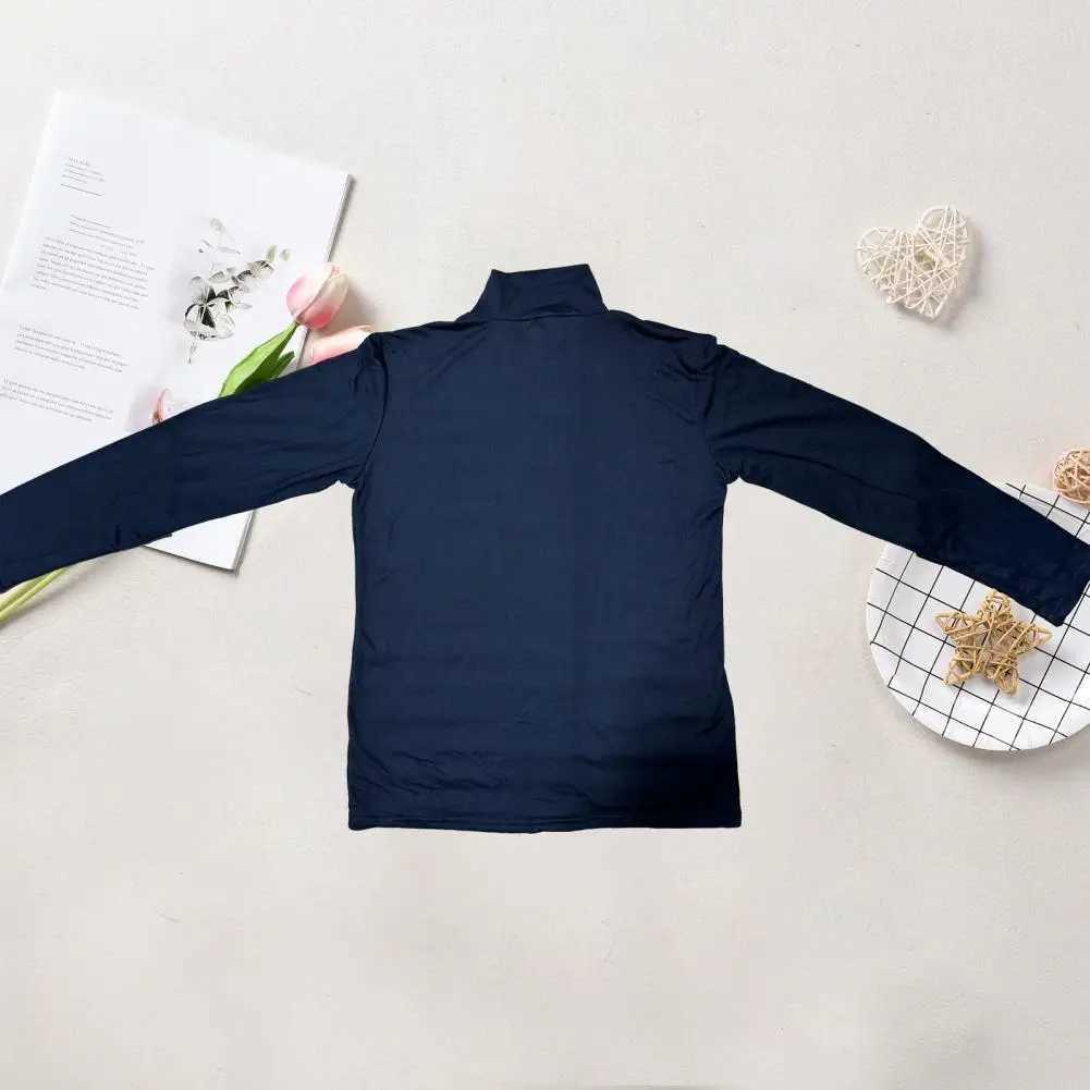 Long sleeved Turtleneck mens Pullover soft solid color elastic knit autumn and winter shirt W2411111