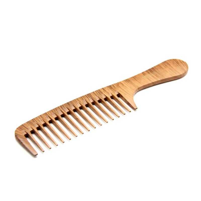 Natural pearl flower comb smooth comb scalp massage anti tangling bamboo wooden comb anti tangling static brush salon tool W241112