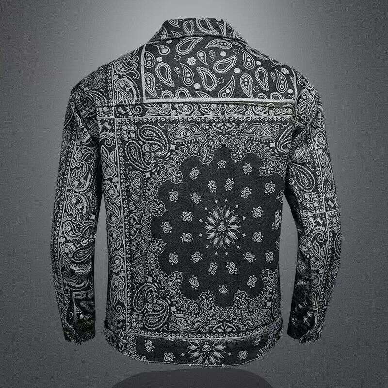 Male Jean Coats Button Pocket Men's Jacket Autumn Cowboy Oversize Branded Outwear Clothing New Denim Coat