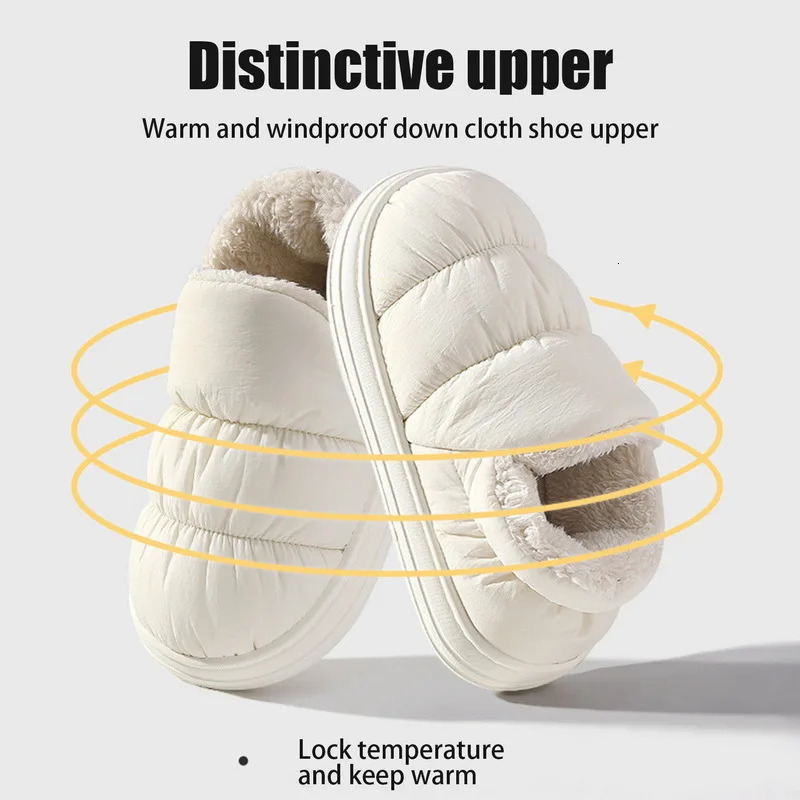 Warm Plush Shoes For Women Mules Indoor Outside Winter Home Warm Fluffy Anti-Skid Boots Fur Cotton Shoe Men Outdoors Sneakers 241112