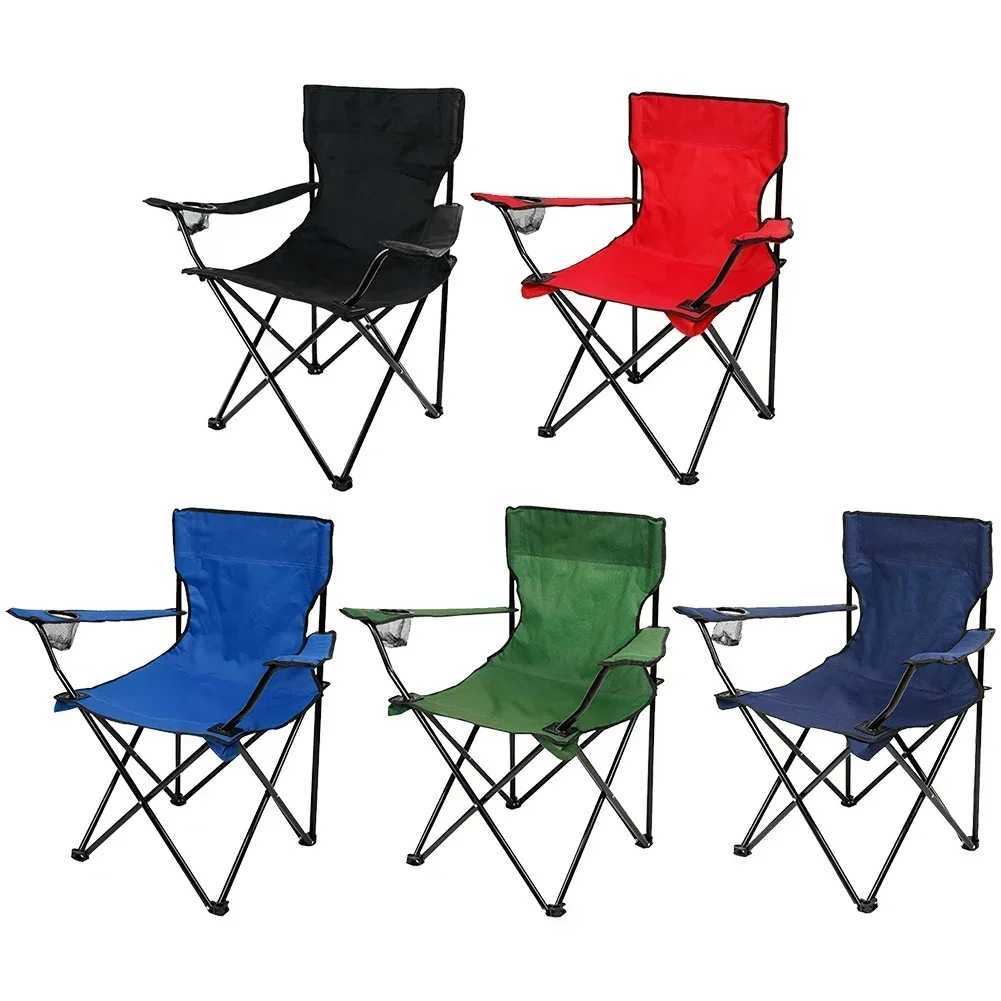 Folding chair with handbag and armrest foldable portable camping chair heavy-duty travelW241111