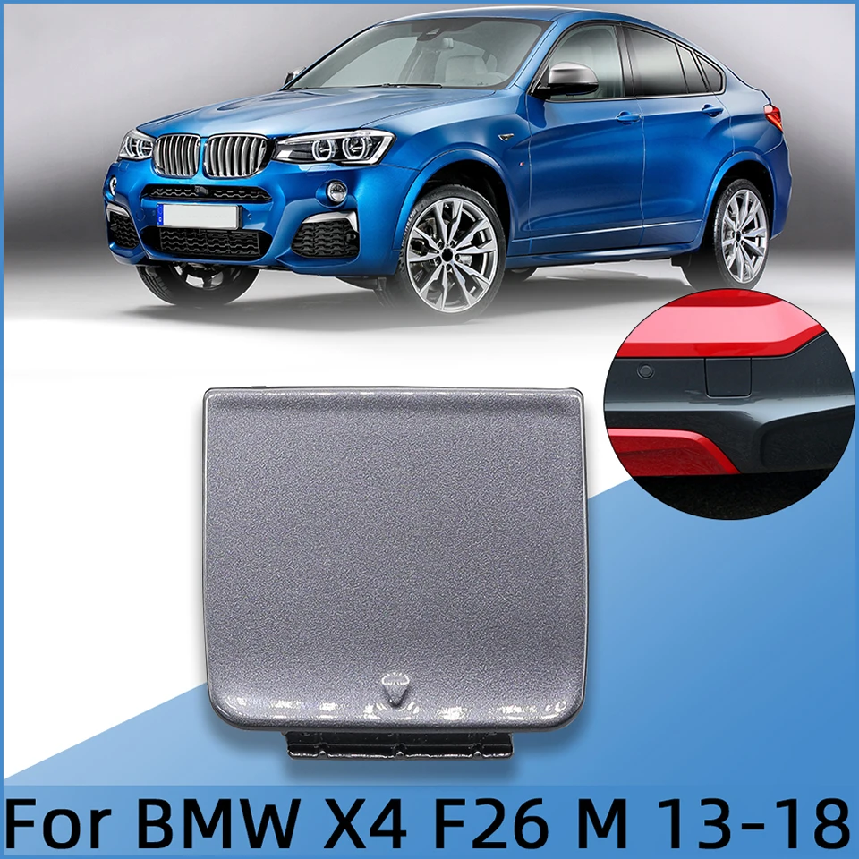 Trailer Hook Cap Cover For X4 F26 M-Sport 2013 2014 2015 2016 2017 2018 Car Rear Bumper Towing Hook Eye Shell Lid 3db76