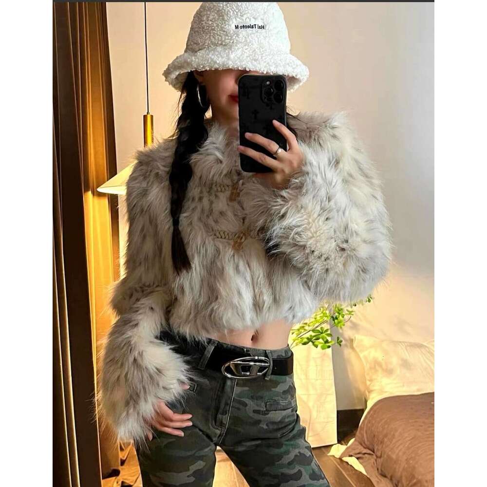 shanshi fur coat women new women's short style imitation fox thick fur top coat