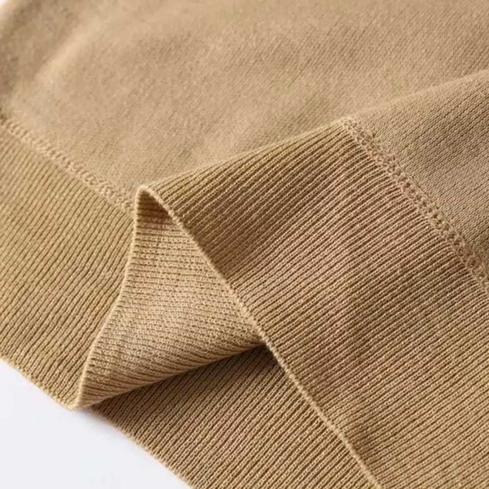 Winter Mens Sweater Half Collar Solid Color Wool Long Sleeve Mens Knitted Warm Pullover Sweater Mens Clothing W2411111