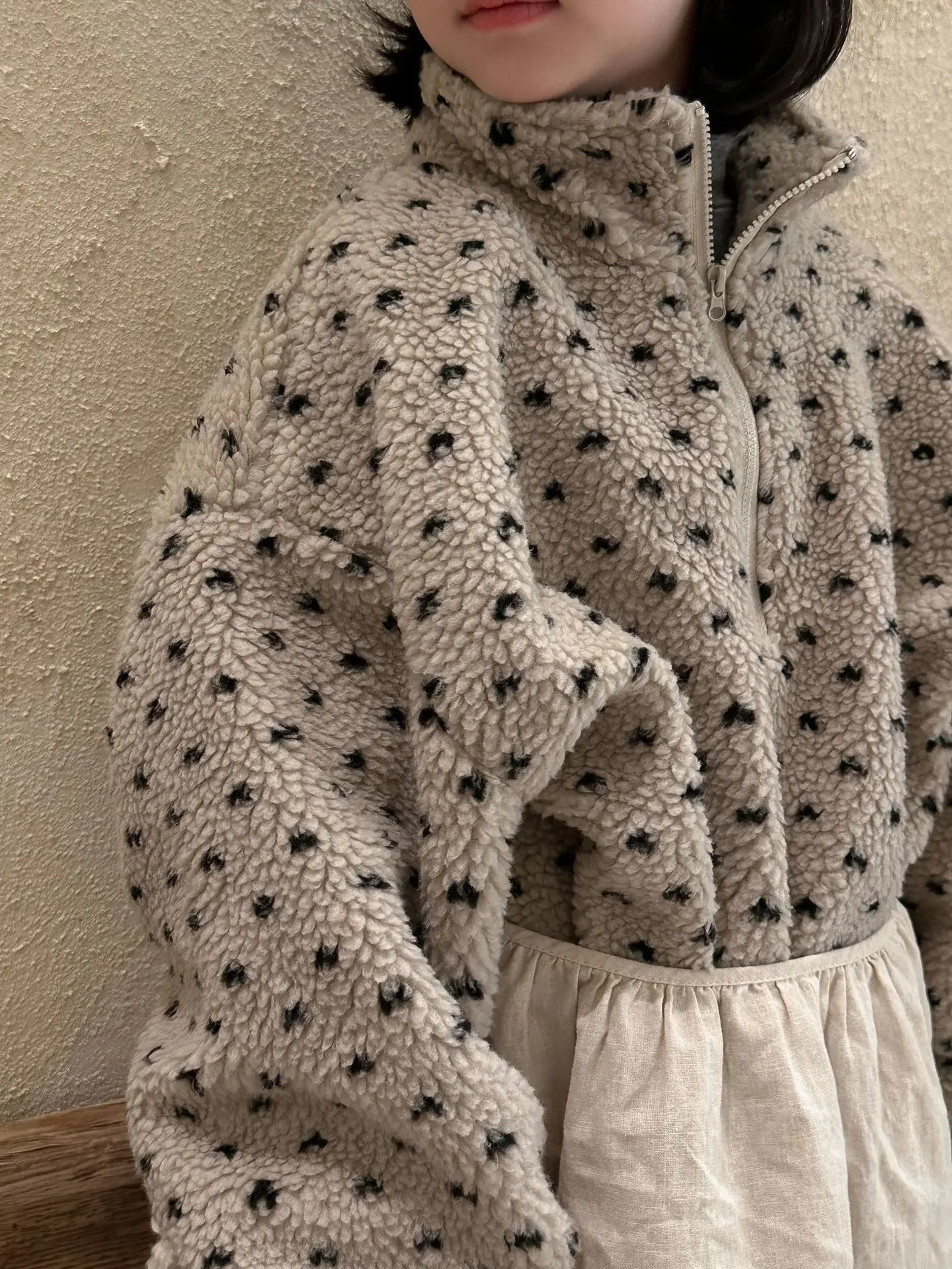 4565 Buy 2pcs Wholesale Childrens Clothing Set 2024 Winter Boys Suit Zipper CoatPant Polar Fleece Girls Two Piece Suit 241112