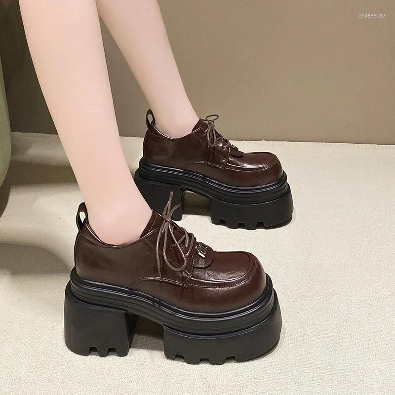 Dress Shoes British Style Round Toe Woman Flats Autumn Loafers With Fur Shallow Mouth Clogs Platform Oxfords Casual Female Sneakers Pr hurenlakeshoes