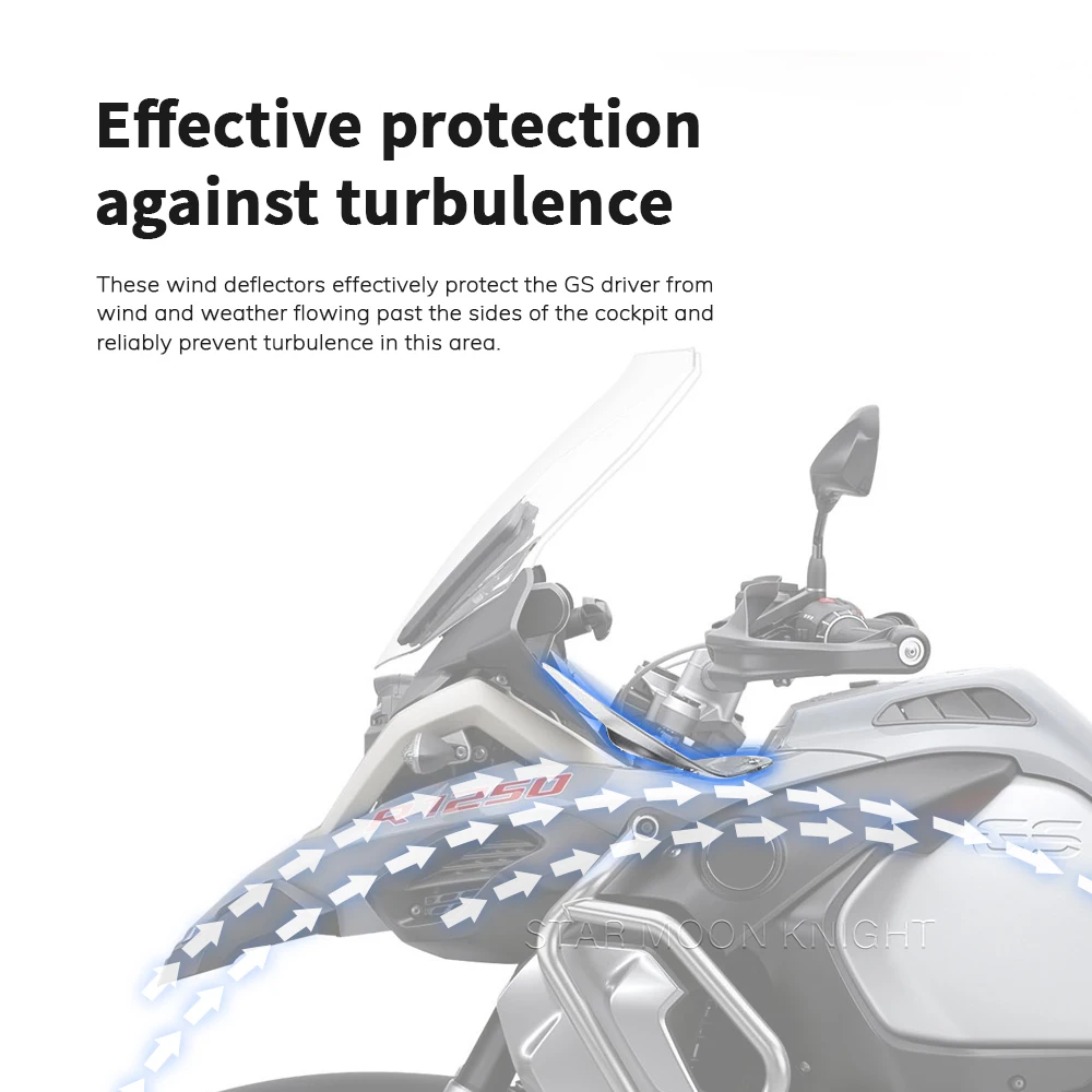 For BMW R1250GSA 2019- R 1200 GS ADV GSA 1250 1200 Adventure Motorcycle Upper Windshield Side Deflector Windscreen Wind Guard