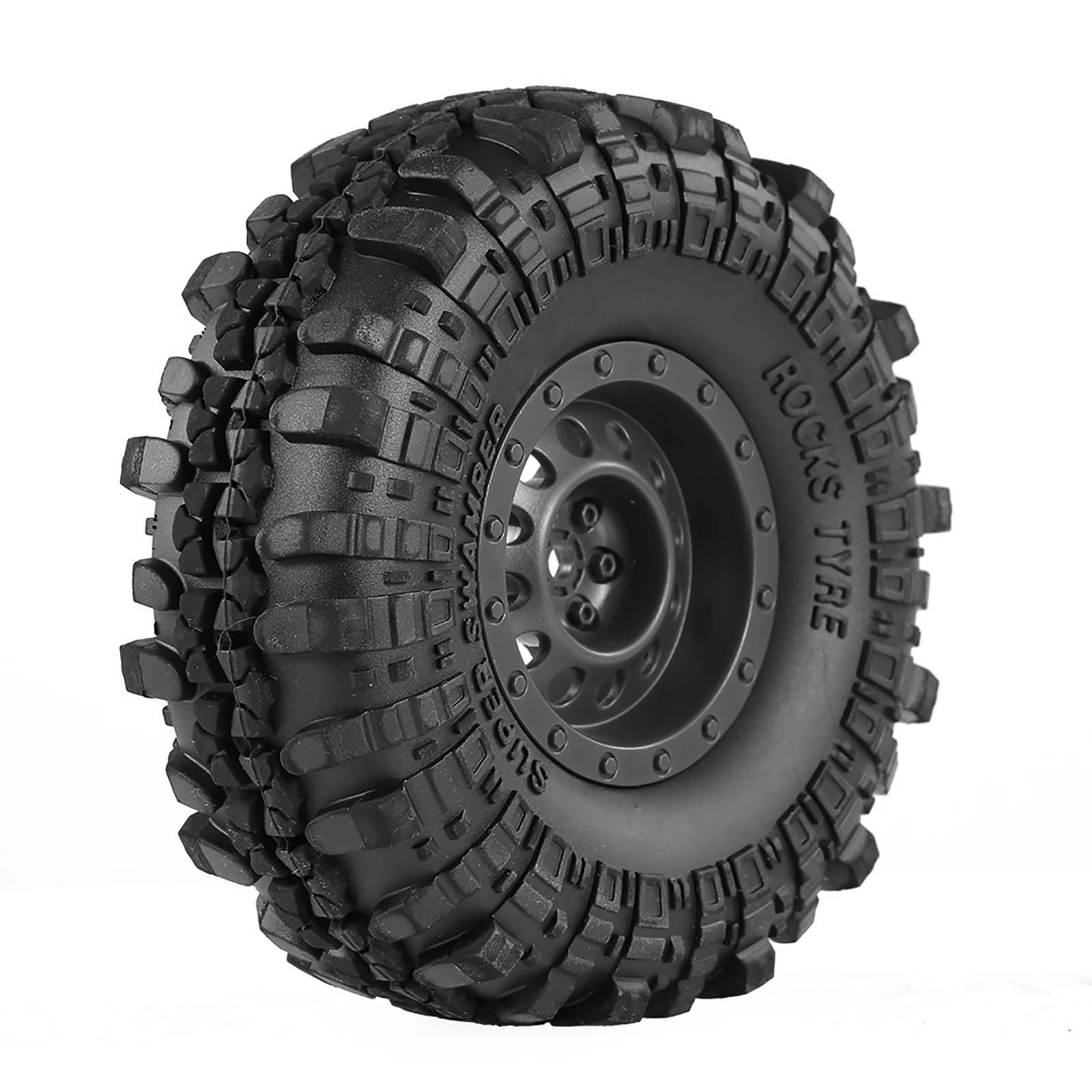 4pcs AUSTAR 110mm 1.9 Inch Rim Rubber Tyre Tire Wheel for 1/10 RC Car Traxxas HSP Redcat RC4WD Tamiya Axial SCX10 D90 HPI 128bb