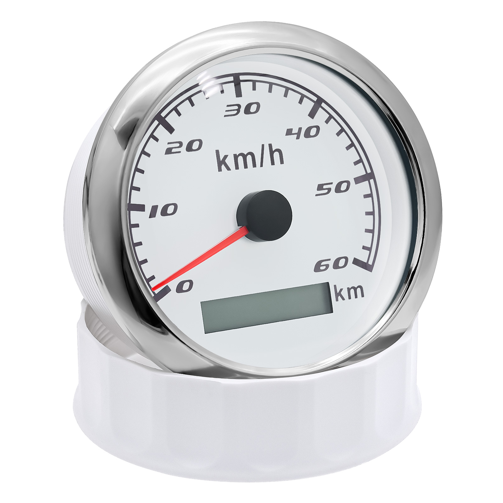 Universal 85mm Speedometer Digital Gauge 30 60 120 200 KMH Odometer For Marine Boat Car ATV With GPS Antenna Red Backlight