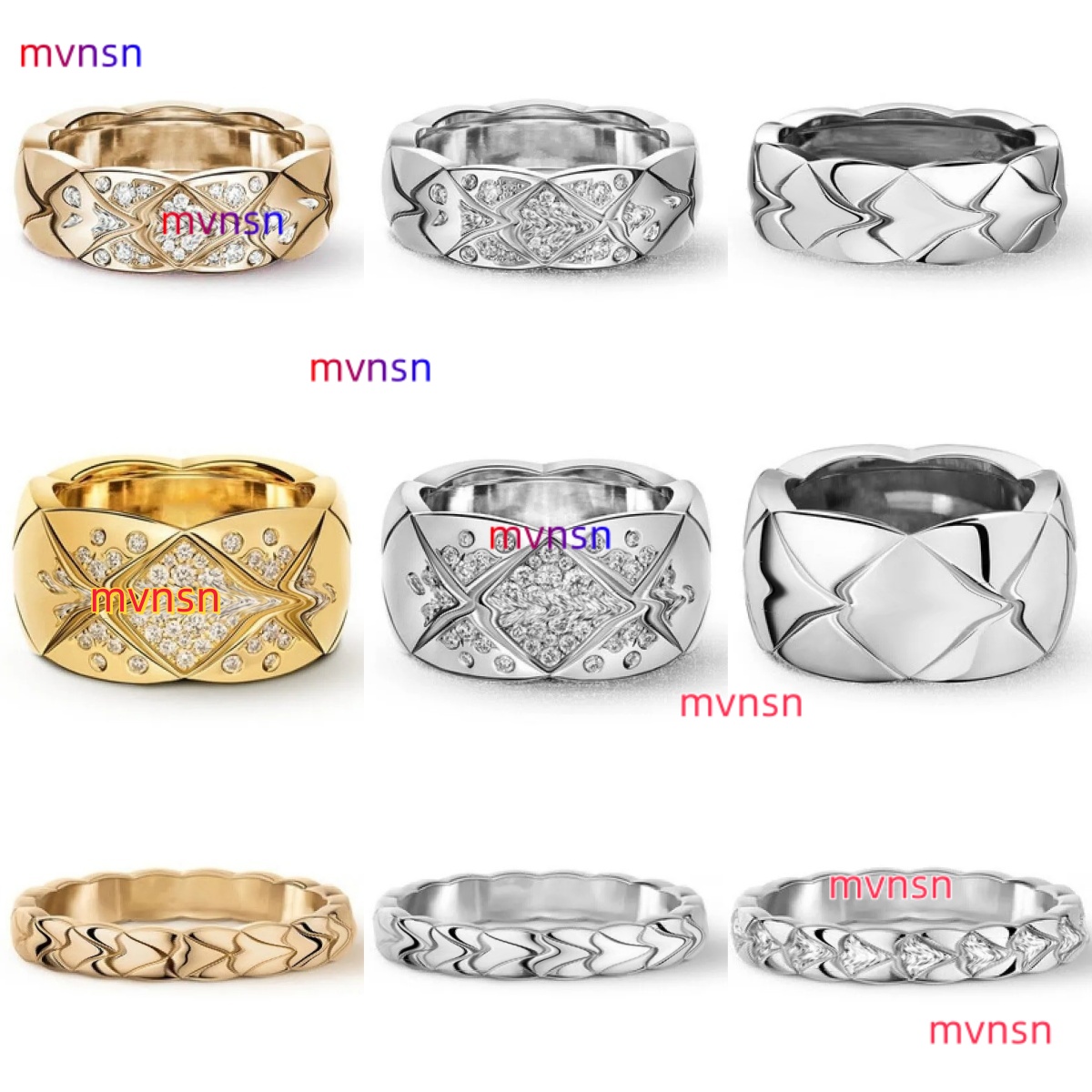 Designer rings band rings For Women 925 Silver Wide Narrow Diamond mans ring Top quality Luxury 18k gold Rings classic fashion couple wedding jewelry gifts