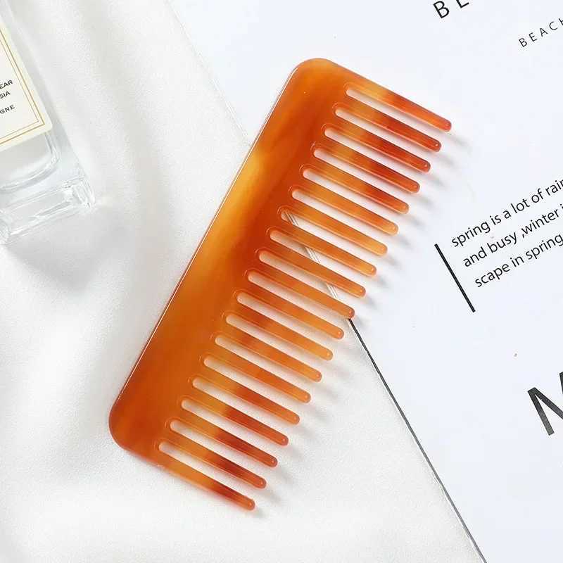 Korean fashion design hair comb wide teeth vinegar hair comb anti-static massage hair comb colorful hair styling tool W241112