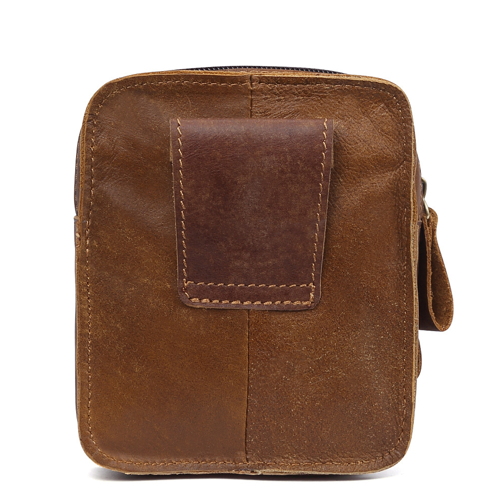 Packs For Waist Men Zipper Men's Genuine Leather Hip Bag Travel Fanny s Pack Male Small s for man 51003