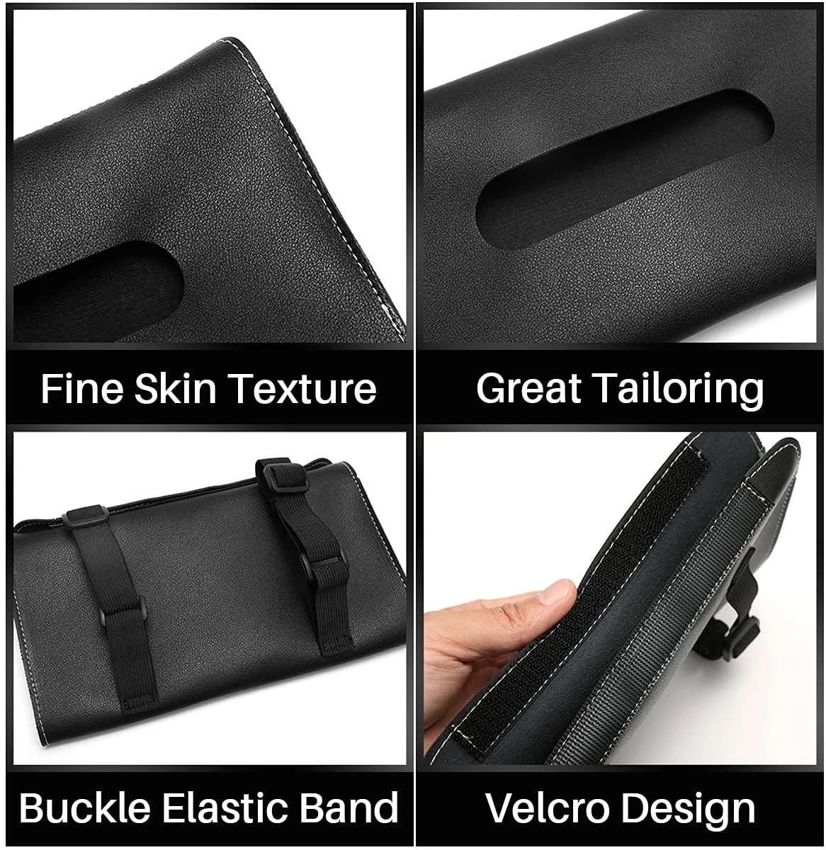 Box Pu Leather Car Sun Visor Holder Tissue Interior Storage For Wet Tissue Box Klinera For Kleenex