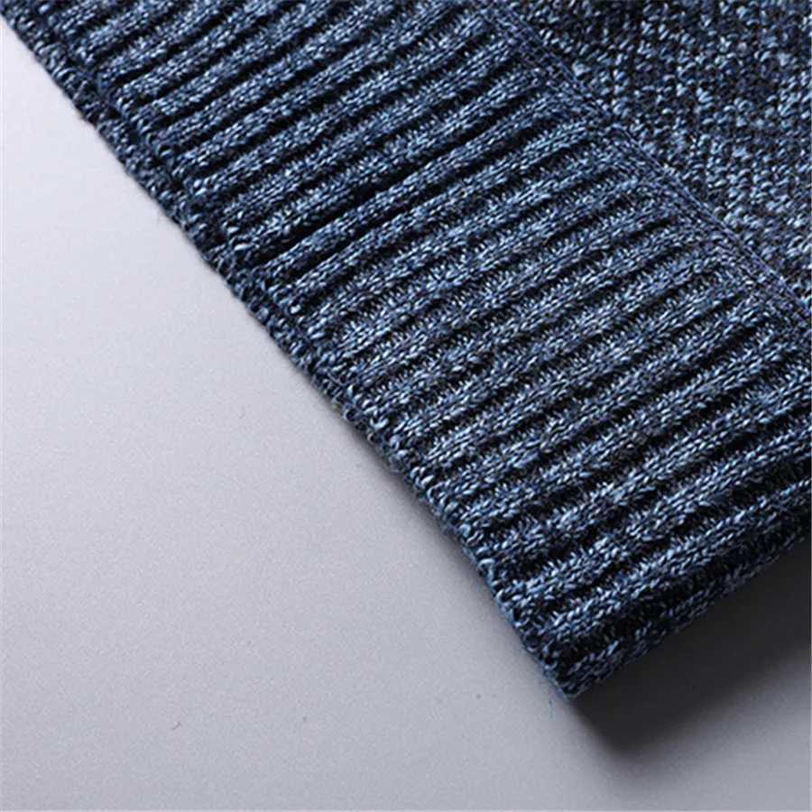 New 2024 Mens Sea Turtle Neck Sweater Casual Slimming Wool Pulling Flower Mens Half Zipper Winter Thick Warm Knitted Ultra Fine Knitted W2411111