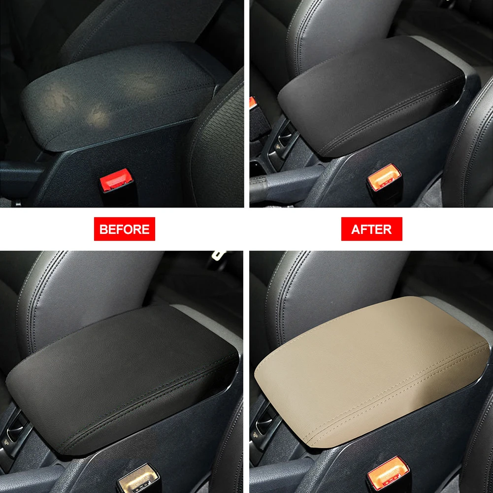 Car Box Center Console Lid Armrest Interior Accessories PU Leather Cover For VW Golf 6 2009 -2012