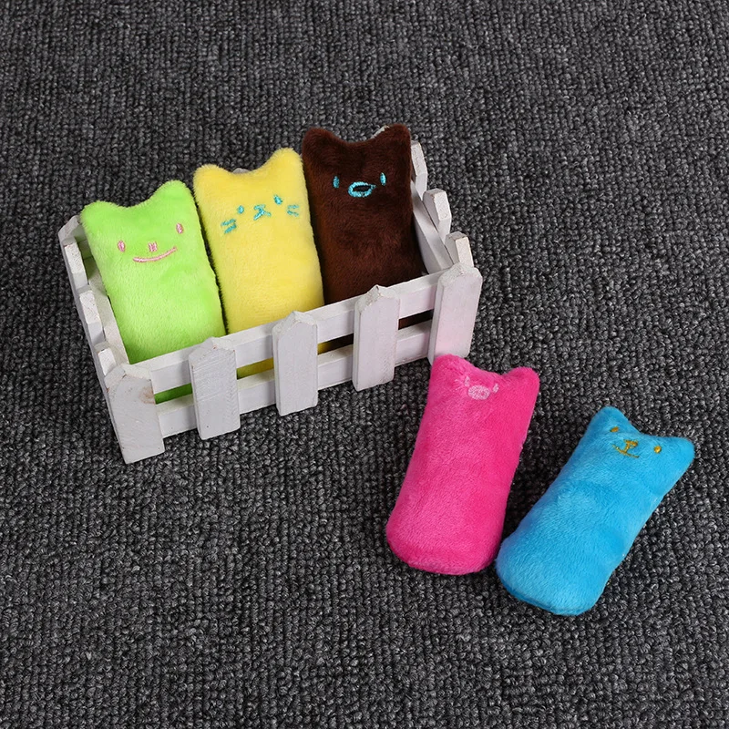Teeth Grinding Catnip Toys Funny Interactive Plush Cat Toy Pet Kitten Chewing Vocal Toy Claws Thumb Bite Cat mint For Cats