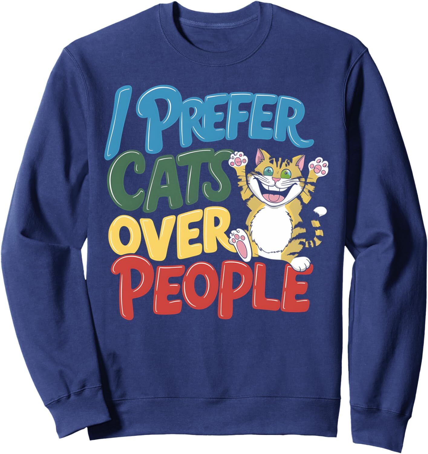 Long Sleeve Shirts for Men sweatshirt Cats Lover Cats Over People Funny Cat Mom Gift Graphic Tees Sweatshirt T shirt Tee Streetwear Casual tops clothe