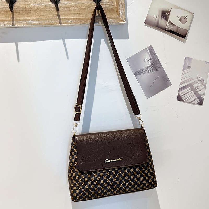 Printed small square 2024ladies new fall makeup storage women's shoulder bag