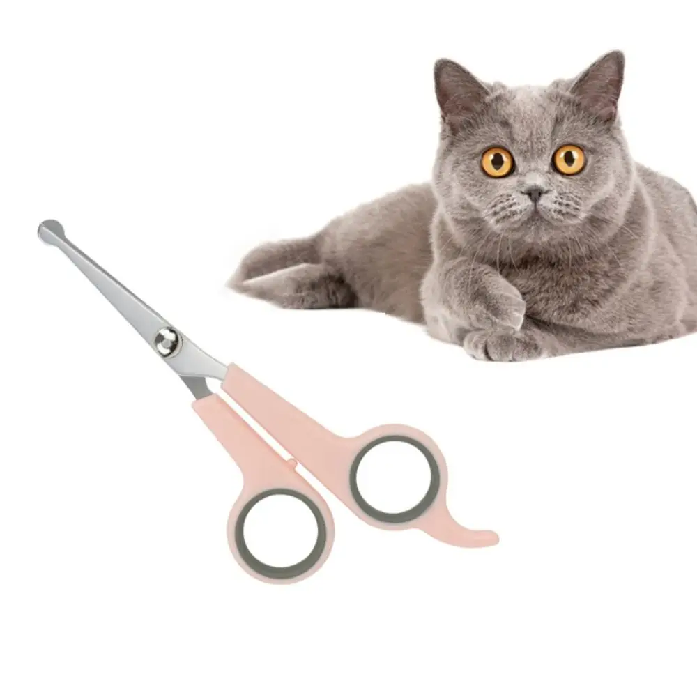 Tip Round Portable Professional with Durable Plastic Pet Accessories Dogs Hair Scissor Hair Cutting Tools Cat Grooming Scissors smile