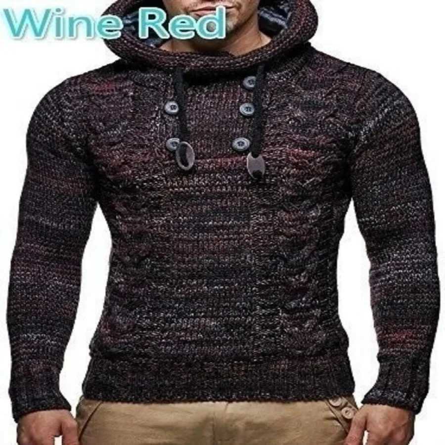 2024 fashion knitted hooded sweater mens solid turtle neck long sleeved ultra-thin floral top autumn and winter casual mens street clothing W2411111