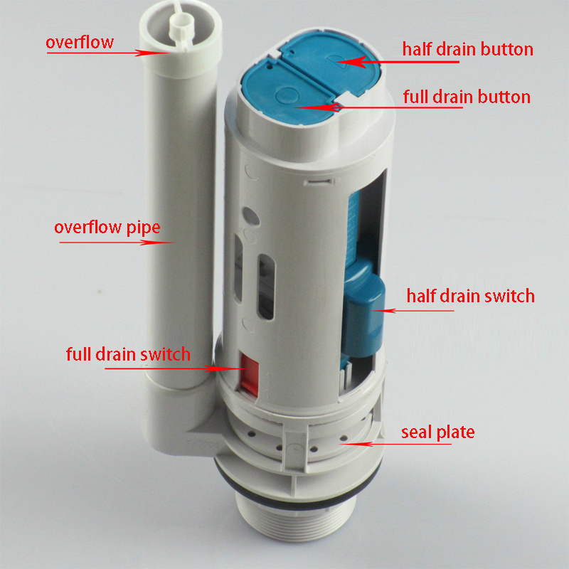 WETIPS Toilet Fitting Vaule Water Saving Adjustable Flush Toilet Tank Drain Fittings System Water Saving Toilet Flush Kits