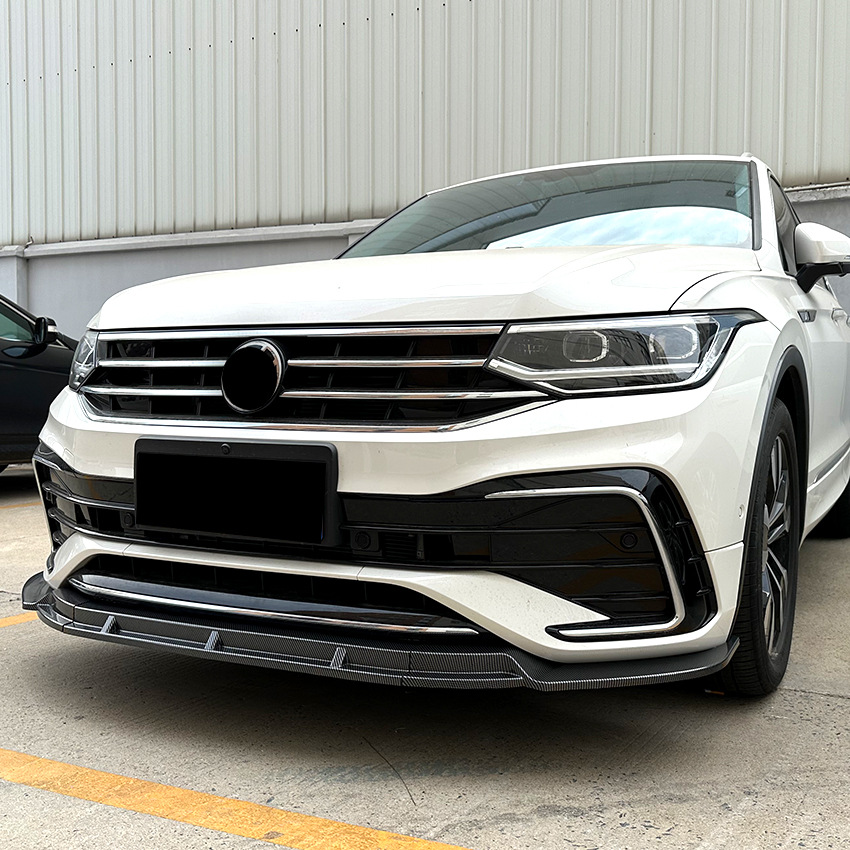 Car Front Lip For VW Tiguan Rline 2021-2023 Splitter Diffuser Body Kits Spoiler Bumper Guard Protector Auto Accessories