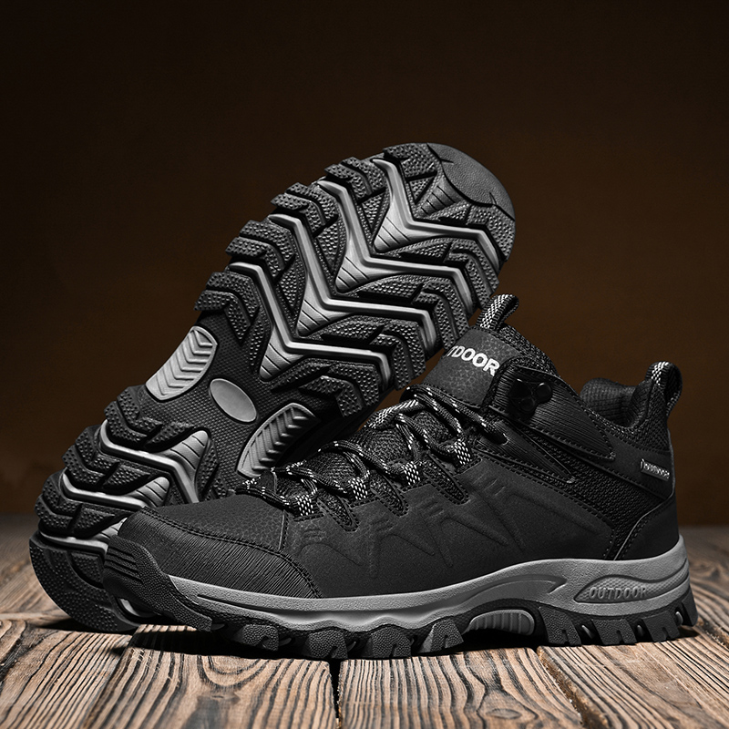 Men's Hiking Shoes Outdoor Spring and Autumn Oversized Hiking Shoes High Top Travel Shoes Anti Slip Running City Sports Shoes,