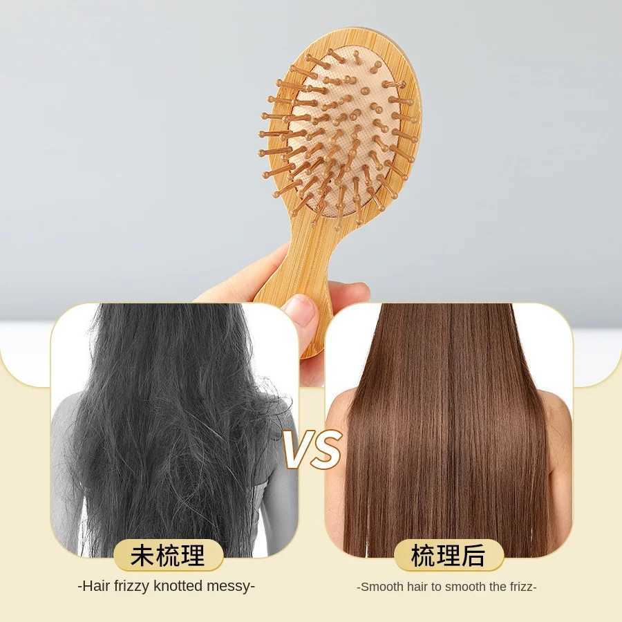 New Sdottor Wood Bamboo Brush Air Massage Comb Anti static Scalp Comb Air Bag Hair Care W241112