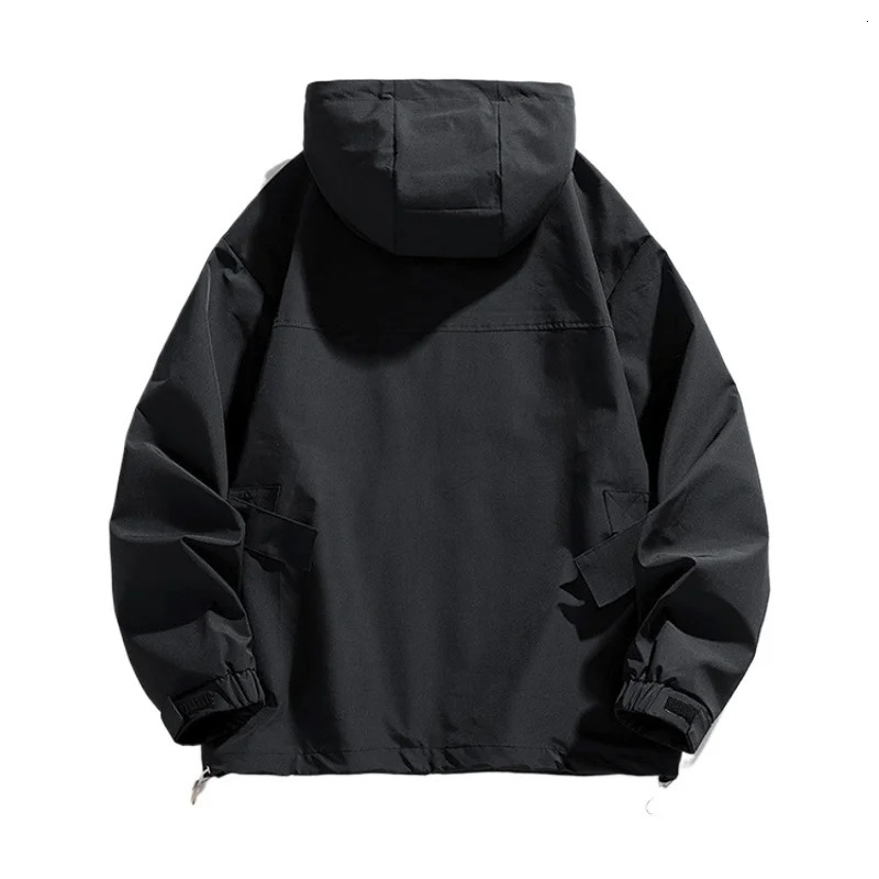 Men Jacket Hooded Windbreaker Trench Coats Oversize 6XL 7XL 8XL Plus Size Waterproof Black Bomber Camping Loose Thin Softshell 241108