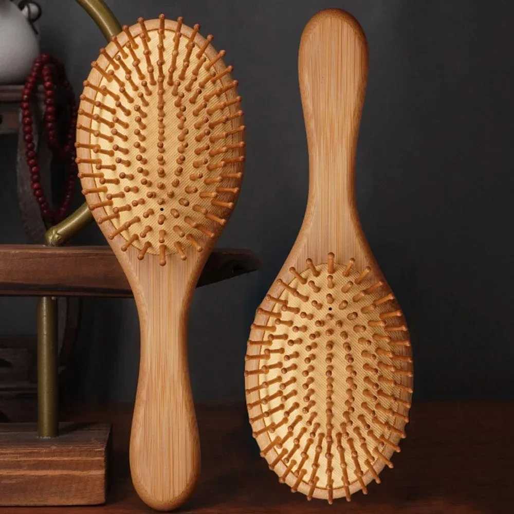 Pcs bamboo comb baby massage air bag comb care air cushion comb solid wood bamboo material comb pointed tail wide tooth comb W241112
