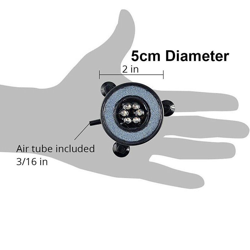 Submersible Underwater Fish Tank Light Color Changing LED Air Light Aquarium Air Bubble 6pcs Lamp Making Oxygen for Fish Tank