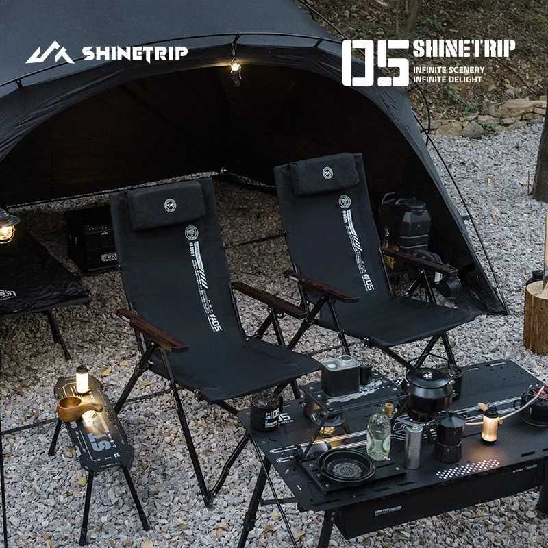 ShineTrip 05 Series Outdoor Folding Chair Portable Camping Adjustable Folding Chair Office Lunch Napping Fishing Picnic ChairW241111