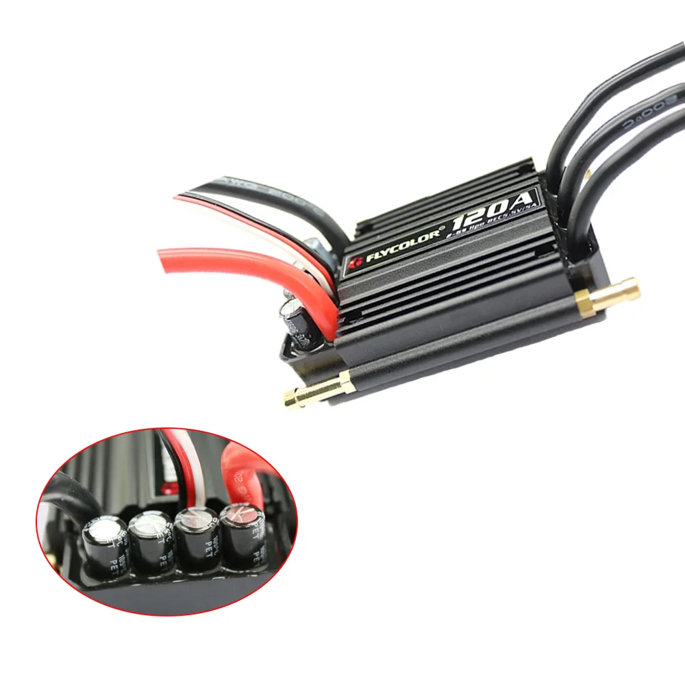 Flycolor Brushless150A 120A 90A 70A 50A ESC Speed Control Stand 2-6S Lipo BEC 5.5V/5A for RC Boat Model
